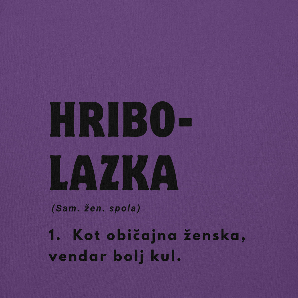 Pulover s kapuco - HRIBOLAZKA - Vijolična