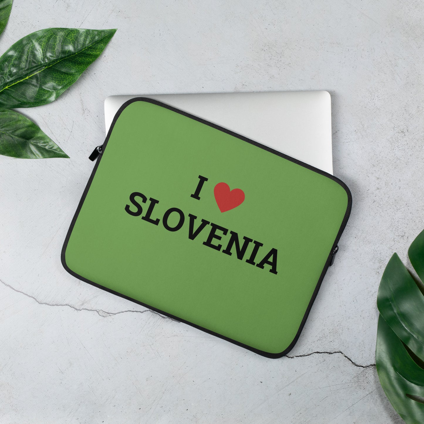 Etui za prenosnike - I LOVE SLOVENIA zelena 13″, 15″