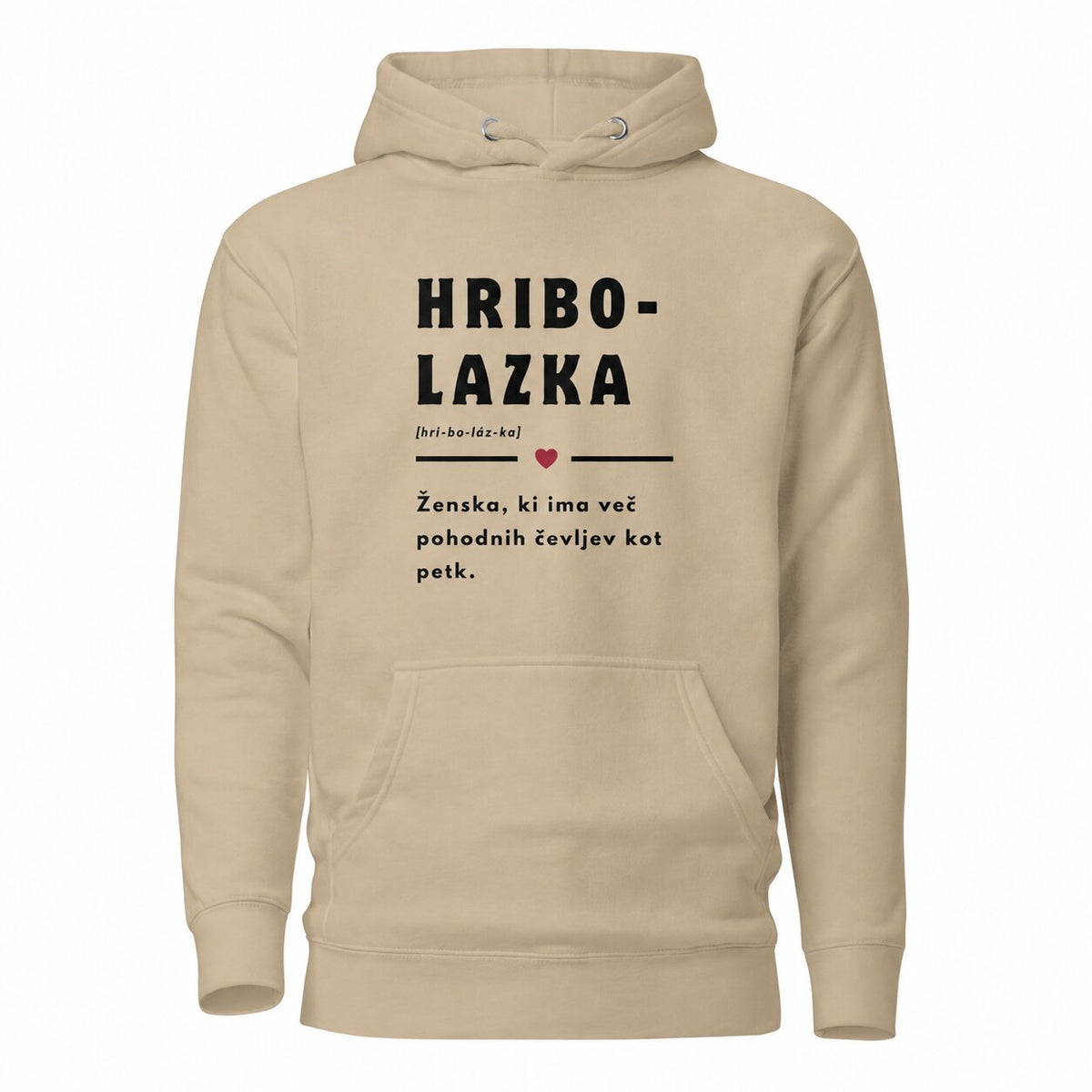Pulover s kapuco - HRIBOLAZKA - bež