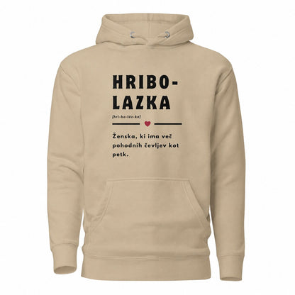 Pulover s kapuco - HRIBOLAZKA - bež