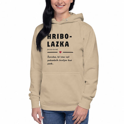 Pulover s kapuco - HRIBOLAZKA - bež