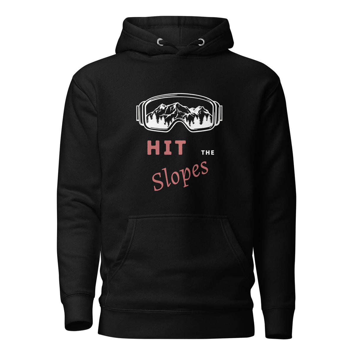 Pulover s kapuco - HIT THE Slopes - črna