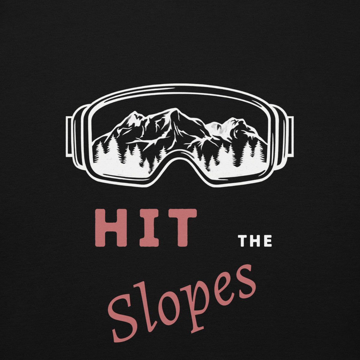 Pulover s kapuco - HIT THE Slopes - črna