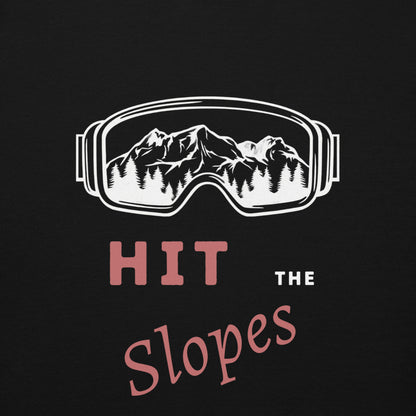 Pulover s kapuco - HIT THE Slopes - črna