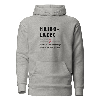 Pulover s kapuco - HRIBOLAZEC - Siva