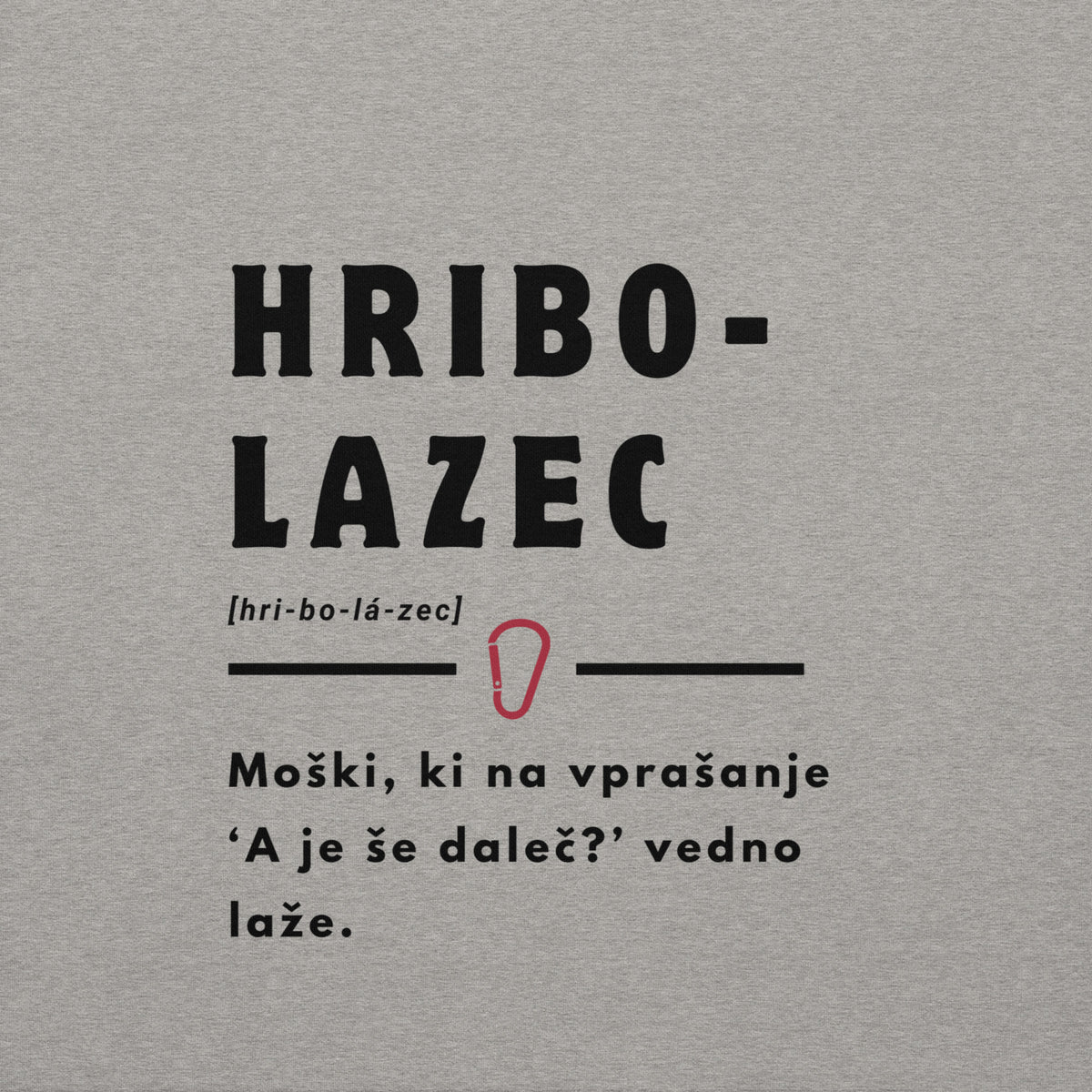 Pulover s kapuco - HRIBOLAZEC - Siva