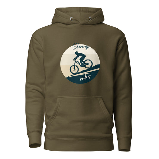 Pulover s kapuco - MTB Slovenija - Vojaško zelena
