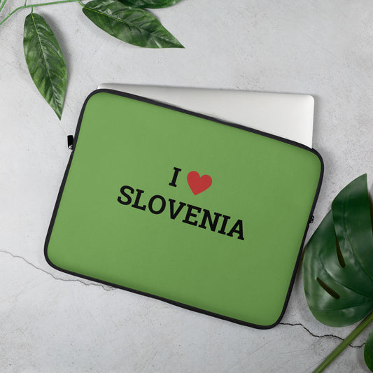 Etui za prenosnike - I LOVE SLOVENIA zelena 13″, 15″
