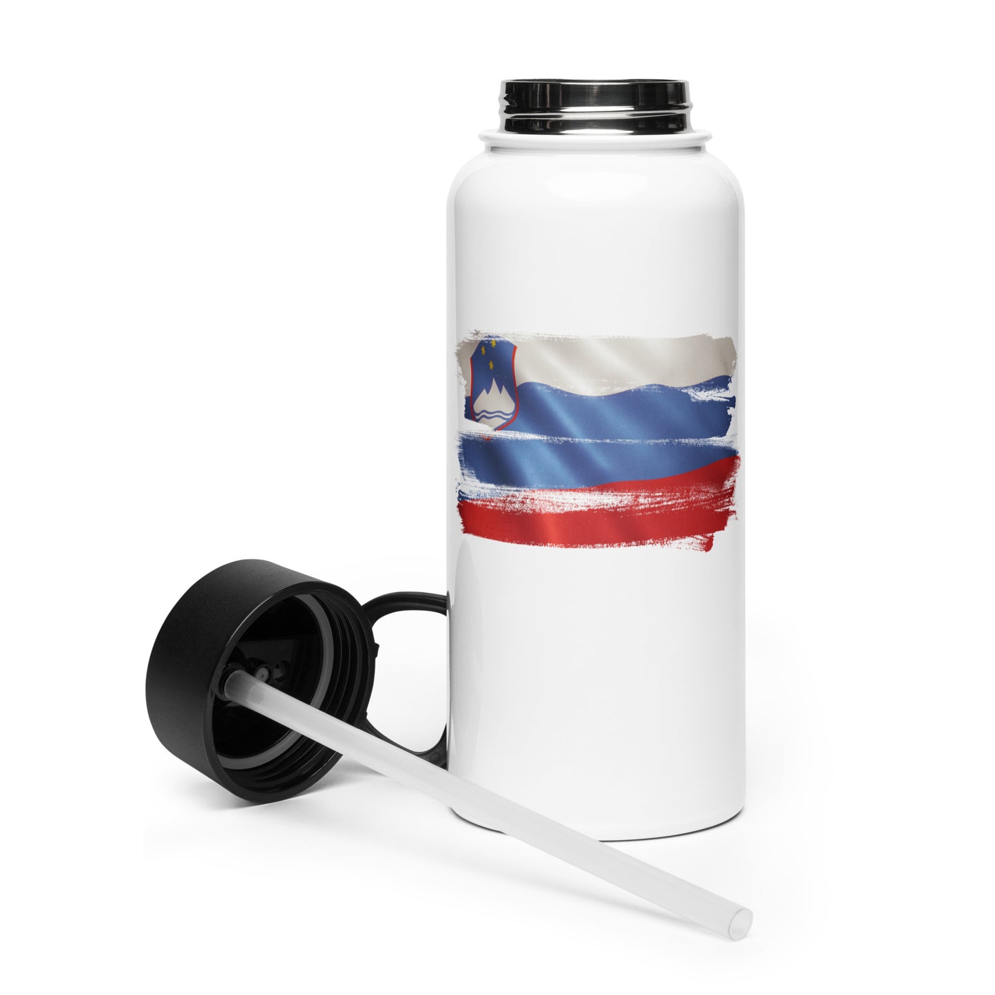 Flaška 950ml - SLOVENSKA ZASTAVA - bela