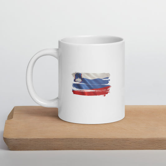 Skodelica bela - SLOVENSKA ZASTAVA